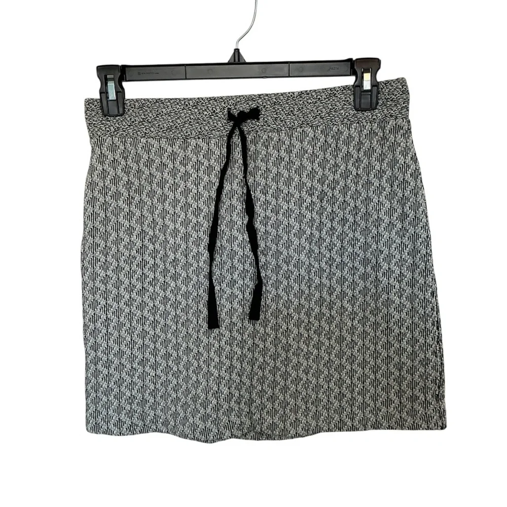 NWT Loft Cotton Blend Print Drawstring Mini Skirt Size Small